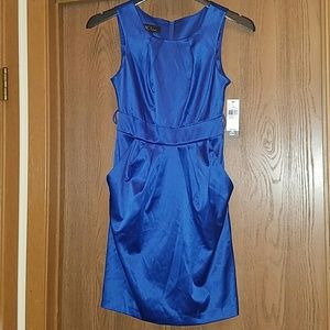 Blue sleeveless dress